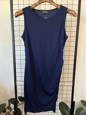 Navy Sleeveless Sheath Dress